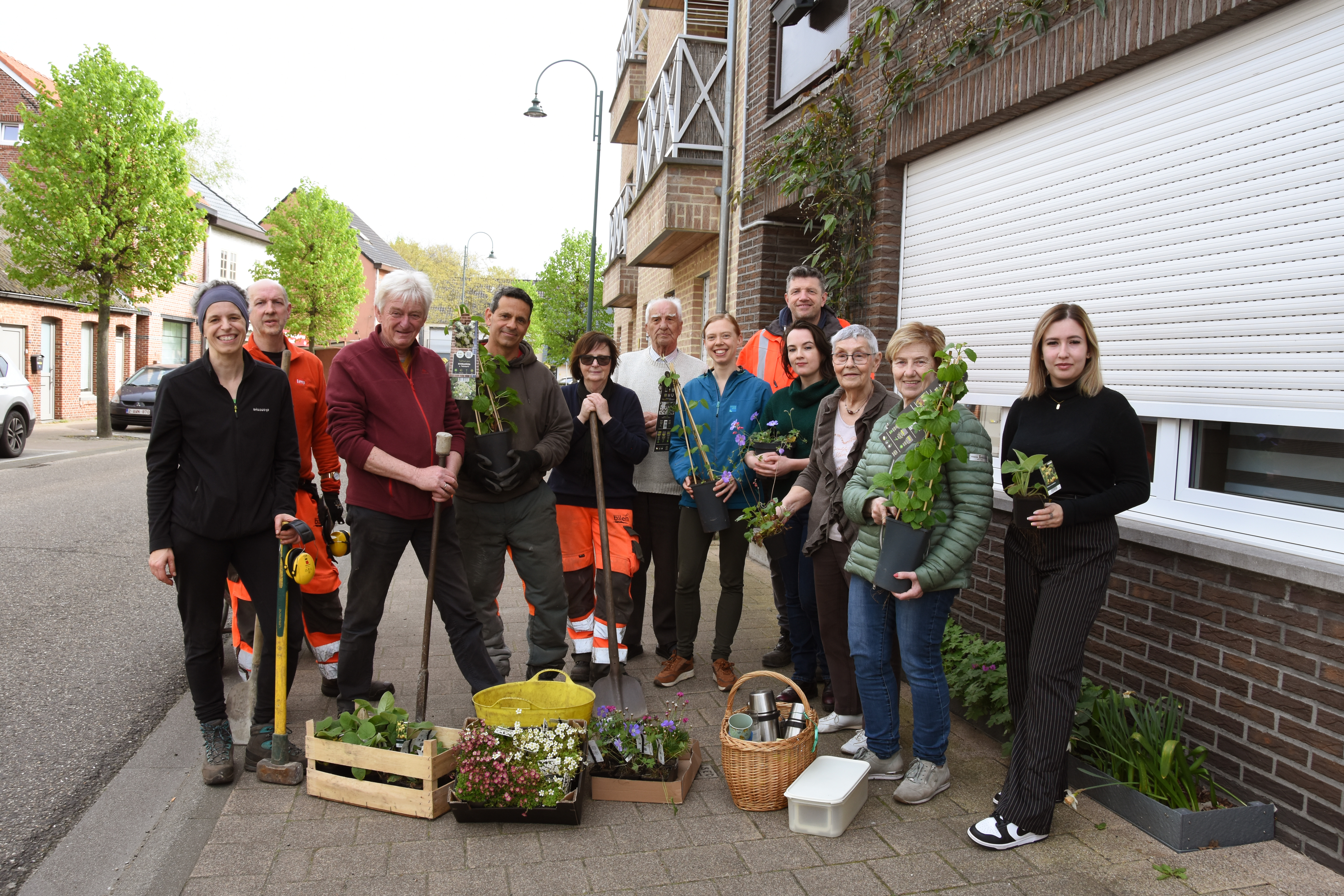 Groepsfoto met plantjes